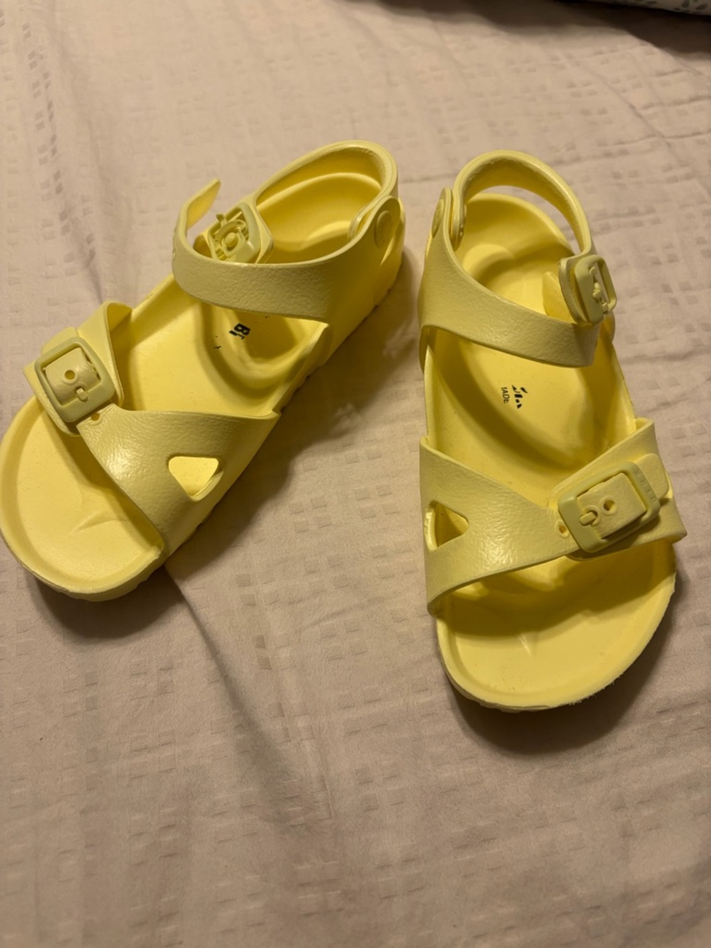 Kids Yellow Birkenstock Adjustable Strap Sandals
